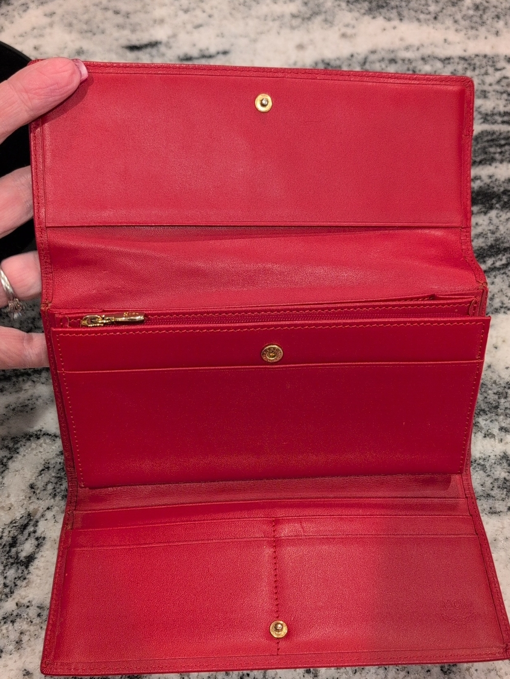 MCM Quilted Leather Trifold Wallet w/COA - Picture 4 of 16